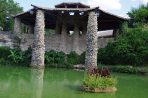 The iconic Japanese Tea Garden rests in Brackenridge park in San Antonio. Its not to be miss.